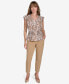 ფოტო #4 პროდუქტის Women's Paisley-Print Smocked Peplum Blouse