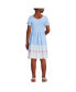 ფოტო #3 პროდუქტის Girls Short Sleeve Gathered Waist Jersey Dress