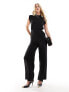 Closet London high neck tailored jumpsuit in black DE 34 - фото #1