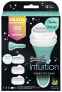 Women´s shaver Intuition Sensitiv e handle + 3 different heads