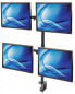 Фото #3 товара Кронштейн для монитора Manhattan TV & Monitor Mount - Desk - Double-Link Arms - 4 screens - Screen Sizes: 10-27" - Black - Stand or Clamp Assembly - Quad Screens - VESA 75x75 to 100x100mm - Max 8kg (each) - Lifetime Warranty - Clamp - 32 kg - 33 cm (13") - 81.3 cm (32") - 100 x 100 мм