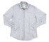 GLANSHIRTS Light Blue Stripped 'Kent' Trim Fit Gingham Long Sleeve Shirt Sz 42L