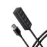 USB-концентратор Axagon HUE-M1AL Mini 4x USB-A 3.2 Gen 1, цвет серебристый, длина кабеля 1.2 м