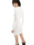 Tommy Jeans badge zip sweater dress in white