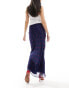 ASOS DESIGN chiffon bias maxi skirt in blue and red spot Blau-rotes Punktemuster, 38 - фото #2