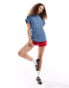 Фото #3 товара Lee short sleeve loose fit denim shirt in blue