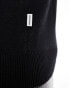 Jack & Jones fine gauge crew neck jumper in black