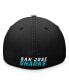 Фото #2 товара Men's Gray, Black San Jose Sharks Defender Flex Hat