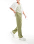 Фото #4 товара ASOS DESIGN smart wide leg trousers in sage green