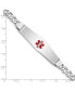 ფოტო #3 პროდუქტის Sterling Silver Rhodium-plated Medical ID Curb Link Bracelet