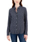 Фото #1 товара Women's Ditsy Floral Printed Button Shirt