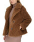 Фото #4 товара Women's Notched-Collar Single-Breasted Teddy Coat