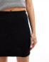 Фото #3 товара ASOS DESIGN double layer cotton mini skirt in black