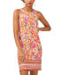 ფოტო #7 პროდუქტის Petite Printed Round-Neck Sleeveless Shift Dress