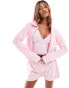 Фото #1 товара Kaiia towelling zip up hoodie co-ord in light pink