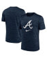 Фото #1 товара Men's Navy Atlanta Braves Logo Velocity Performance T-shirt