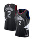 Фото #1 товара Men's Kawhi Leonard Black LA Clippers Statement Edition Swingman Jersey