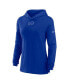 ფოტო #3 პროდუქტის Women's Royal Buffalo Bills Sideline Performance Long Sleeve Hoodie T-shirt