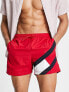 Фото #1 товара Tommy Hilfiger swim shorts with side logo in red