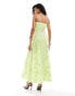 Фото #4 товара Amy Lynn Sofia sweetheart strappy floral crochet maxi dress in light green