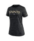 ფოტო #2 პროდუქტის Women's Black New Orleans Saints Sideline Velocity Performance T-shirt