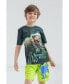 Фото #3 товара Toddler Boys Jurassic Park T-Rex T-Shirt and Shorts Outfit Set to