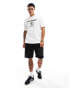 Armani Exchange double logo t-shirt in off white