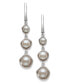 ფოტო #3 პროდუქტის Graduated Cultured Freshwater Pearl 5-8mm Drop Earrings in Sterling Silver