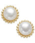 ფოტო #1 პროდუქტის Giani Bernini Freshwater Pearl (5mm) Stud Earrings in 18k Gold-Plated Sterling Silver, Created for Macy's