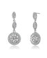 Фото #1 товара Classy Sterling Silver with Clear Cubic Zirconia Dangling Earrings