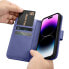 2w1 etui skórzany pokrowiec z klapką iPhone 14 Pro Max Anti-RFID Wallet Case jasnofioletowy