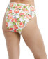Фото #3 товара BCBGeneration 294822 Women's High Waisted Bikini Bottom, White Multi, Small