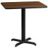 Фото #1 товара 24'' X 30'' Rectangular Walnut Laminate Table Top With 22'' X 22'' Table Height Base