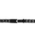 ფოტო #2 პროდუქტის Men's Link Bracelet in Black-Plated Stainless Steel