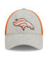 ფოტო #4 პროდუქტის Men's Heather Gray, Orange Denver Broncos Pop Trucker 9FORTY Adjustable Hat