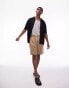 Topman co-ord linen shorts in stone