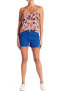 Фото #4 товара Joe Fresh 155447 Women's Stretch Chino Deep Sea Blue Mid Rise Shorts Size 2