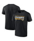 Фото #1 товара Men's Black Boston Bruins 2023 Atlantic Division Champions T-shirt