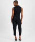 Фото #2 товара Petite Sleeveless Notch-Lapel Jumpsuit, Created for Macy's