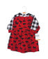 ფოტო #2 პროდუქტის Baby Girls Cotton Long-Sleeve Dresses 2pk, Red Moose Bear
