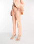 ASOS DESIGN tuxedo slim cigarette suit trouser in apricot