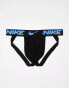 Фото #4 товара Nike Dri-Fit 3 pack microfibre jock straps in black, green and pink