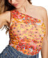 ფოტო #3 პროდუქტის Women's Dinah Printed Asymmetric Sleeveless Top
