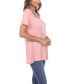 ფოტო #2 პროდუქტის Women's Crisscross Cutout Short Sleeve Top