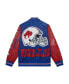 Men's White Distressed Buffalo Bills Team Burst Warm-Up Full-Zip Jacket