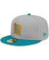 Фото #3 товара Men's Gray, Teal Detroit Tigers 59FIFTY Fitted Hat