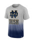 Фото #3 товара Men's Heathered Gray, Navy Notre Dame Fighting Irish Team Ombre T-shirt
