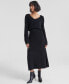 ფოტო #1 პროდუქტის Women's Cashmere A-Line Shaker Midi Skirt, Created for Macy's