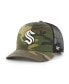 Men's Camo, Black Seattle Kraken Trucker Snapback Hat