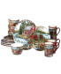 Lake Retreat 16 Piece Dinnerware Set, Service for 4